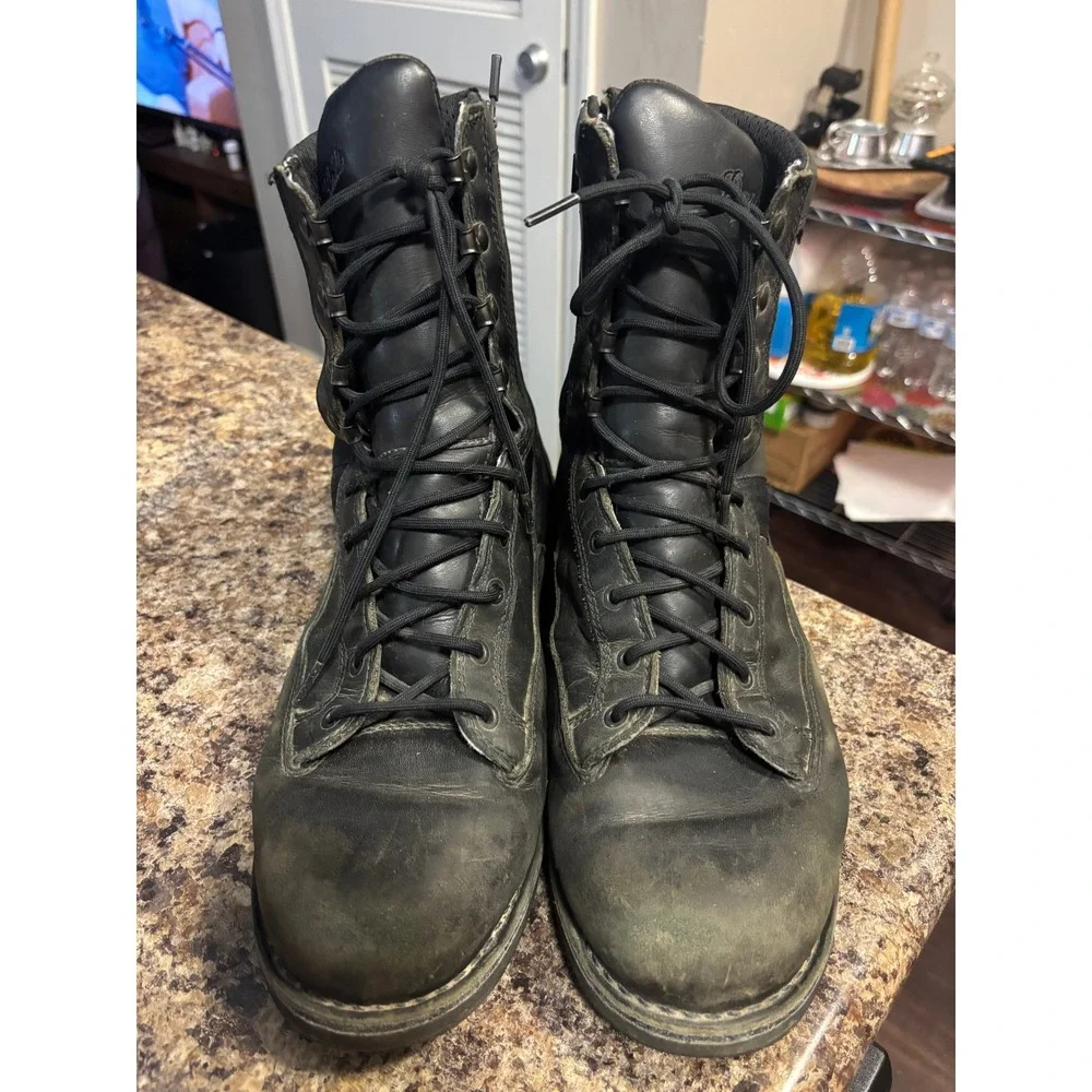 Danner Stalwart Side-Zip 8 Black Leather Tactical Duty Boots Mens 11 D 26226